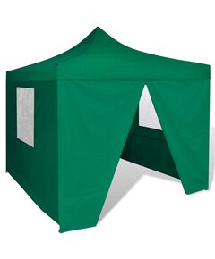 41468  green foldable tent 3 x 3 m with 4 walls