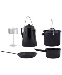 Esschert design set de gătit pentru exterior, 4 piese, negru, ff215