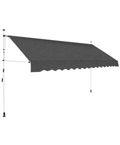 Copertină retractabilă manual, antracit, 350 cm