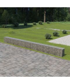 Gabion perete cu capace, 600 x 30 x 50 cm, oțel galvanizat