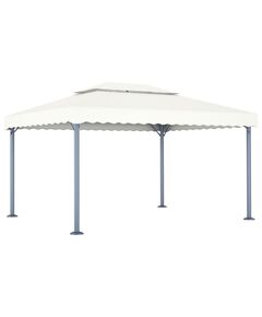 48062  gazebo 400x300 cm cream aluminium