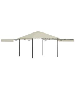 Pavilion cu acoperiș dublu extins, 3x3x2,75 m, crem, 180 g/m²