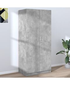 Șifonier, gri beton, 80x52x180 cm, pal