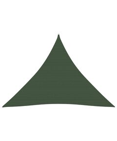 Pânză parasolar, verde închis, 3,6x3,6x3,6 m, hdpe, 160 g/m²