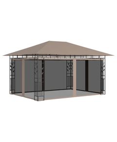 Pavilion cu plasă anti-țânțari, gri taupe, 4x3x2,73 m, 180 g/m²