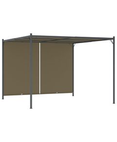 Pergolă grădină cu acoperiș retractabil gri taupe 3x3m 180 g/m²