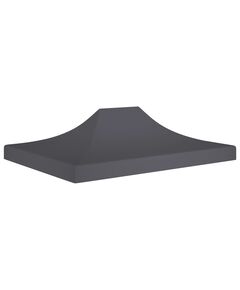 Acoperiș pentru cort de petrecere, antracit, 4 x 3 m, 270 g/m²