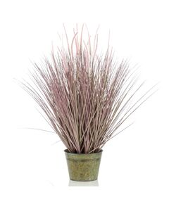 Emerald iarbă artificială pennisetum, 99 cm, în ghiveci de zinc