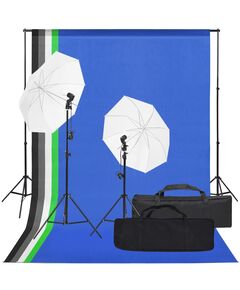 Kit studio foto cu set de lumină și fundal