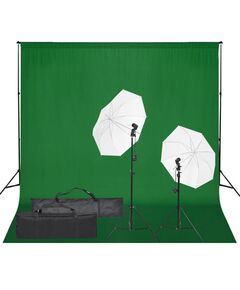 Kit studio foto cu set de lumină și fundal