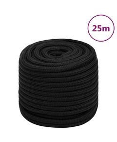 Frânghie de lucru, negru, 18 mm, 25 m, poliester