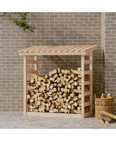 Rastel pentru lemne de foc, 108x64,5x110 cm, lemn masiv pin