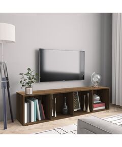 Bibliotecă/dulap tv stejar maro 143x30x36 cm lemn prelucrat