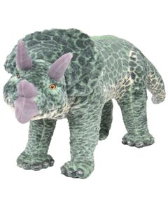Jucărie din pluș dinozaur triceratops în picioare, verde, xxl