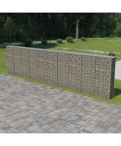 Perete gabion cu capace, 600 x 30 x 150 cm, oțel galvanizat