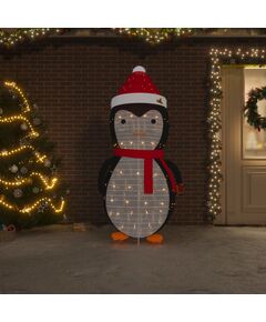 Figurină pinguin decorativă crăciun, led, 180 cm, țesătură lux