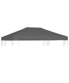 Acoperiș de pavilion, 310 g/m², gri, 4 x 3 m