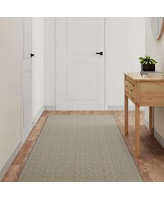 Covor traversă cu aspect sisal, argintiu, 80x250 cm