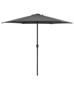 Umbrelă de soare cu stâlp aluminiu, antracit, 270 x 246 cm