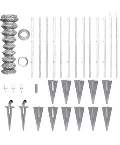 Gard din plasă cu stâlpi și țăruși, 25 x 1 m, oțel galvanizat