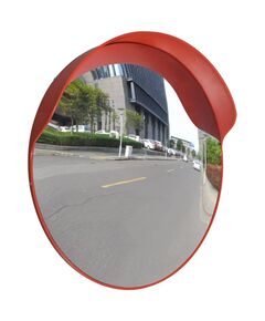 Oglindă de trafic convexă, portocaliu, 60 cm, plastic pc, de exterior