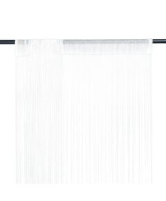 Draperii franjuri, 2 buc., 100 x 250 cm, alb