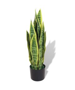 Plantă artificială limba-soacrei cu ghiveci, 65 cm, verde