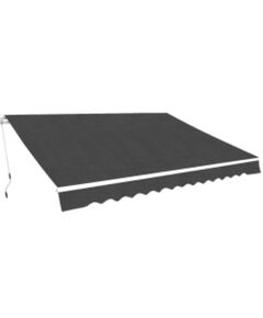 Copertină pliabilă acționată manual, antracit, 600 cm