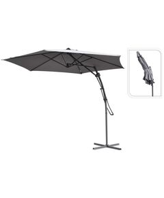 Progarden umbrelă de soare suspendată, gri, 300 cm