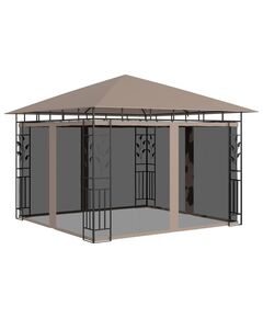 Pavilion cu plasă anti-țânțari, gri taupe, 3x3x2,73 m, 180 g/m²