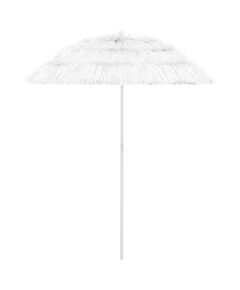 Umbrelă de plajă hawaii, alb, 180 cm