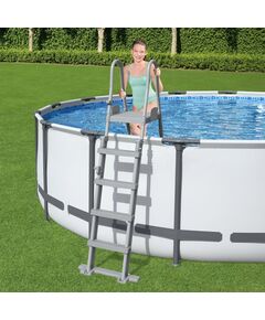 Bestway scară de siguranță piscină cu 4 trepte flowclear, 132 cm