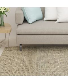 Covor din sisal natural, gri taupe, 80x300 cm