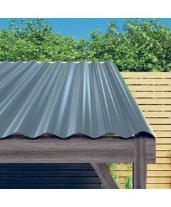 Panouri de acoperiș 36 buc. oțel vopsit gri 80x36 cm