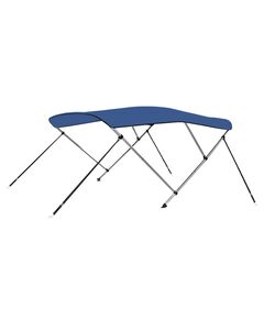 Parasolar barcă bimini cu 3 arcuri, albastru, 183x160x137 cm