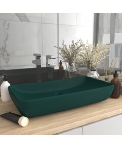 Chiuvetă dreptunghiulară de lux verde închis 71x38 cm ceramică