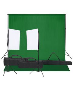 Kit studio foto cu set de lumină și fundal