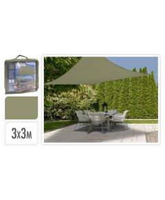 Progarden parasolar din pânză, verde, 3x3 m, pătrat