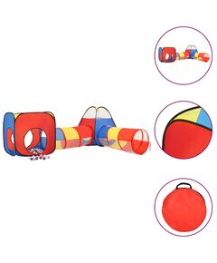 Cort de joacă pentru copii, 250 bile, multicolor, 190x264x90 cm