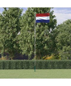 Steag olanda și stâlp din aluminiu, 6,23 m