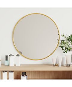 Oglindă de perete rotundă, auriu, Ø 40 cm