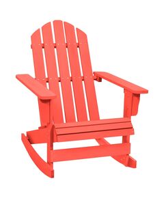 Scaun de grădină adirondack, roșu, lemn masiv de brad