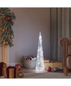 Con de lumină cu led decorativ, alb rece, 60 cm, acrilic