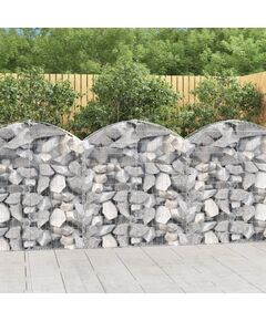 Coș gabion arcuit, 100x30x100/120 cm, fier galvanizat