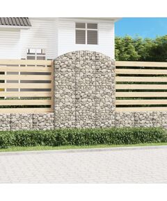 Coș gabion arcuit, 150x30x200/220 cm, fier galvanizat