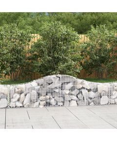 Coș gabion arcuit, 200x30x40/60 cm, fier galvanizat