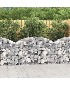 Coș gabion arcuit, 150x30x80/100 cm, fier galvanizat