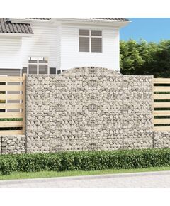 Coș gabion arcuit, 300x50x200/220 cm, fier galvanizat