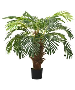 Plantă artificială palmier cycas cu ghiveci, verde, 90 cm