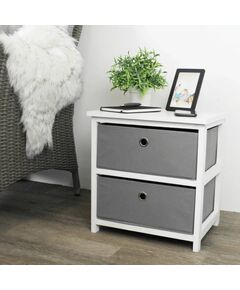 441895 h&s collection storage cabinet with 2 drawers mdf